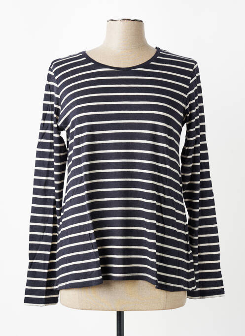 Tricou mâneci lungi mâneci lungi albastru MAJESTIC FILATURES femme