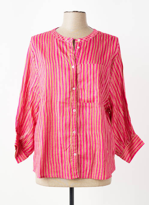 Cămașă țesătură poplin mâneci 3/4 roz MKT STUDIO femme