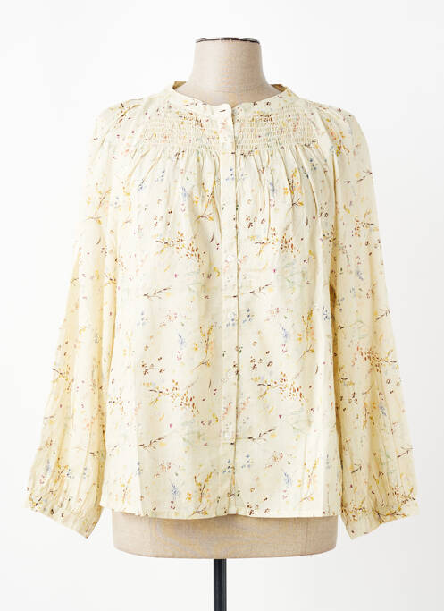 Cămașă imprimeu floral mâneci lungi galben INDI & COLD femme