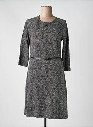 Rochie midi imprimeu fantezie mâneci lungi negru GRIFFON femeie