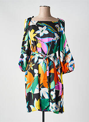 Rochie midi imprimeu fantezie mâneci lungi negru JOSEPH RIBKOFF femeie