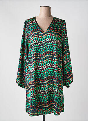 Rochie midi imprimeu fantezie mâneci lungi verde JOSEPH RIBKOFF femeie