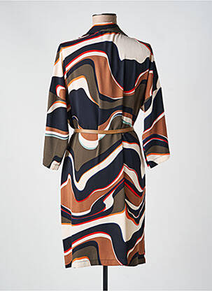 Rochie midi imprimeu fantezie mâneci lungi maro JOSEPH RIBKOFF femeie