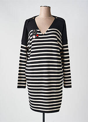 Rochie pulover croială dreaptă mâneci lungi negru ANANKE femeie