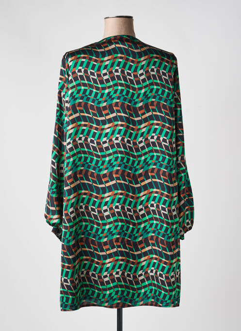 Rochie midi imprimeu fantezie mâneci lungi verde JOSEPH RIBKOFF femme