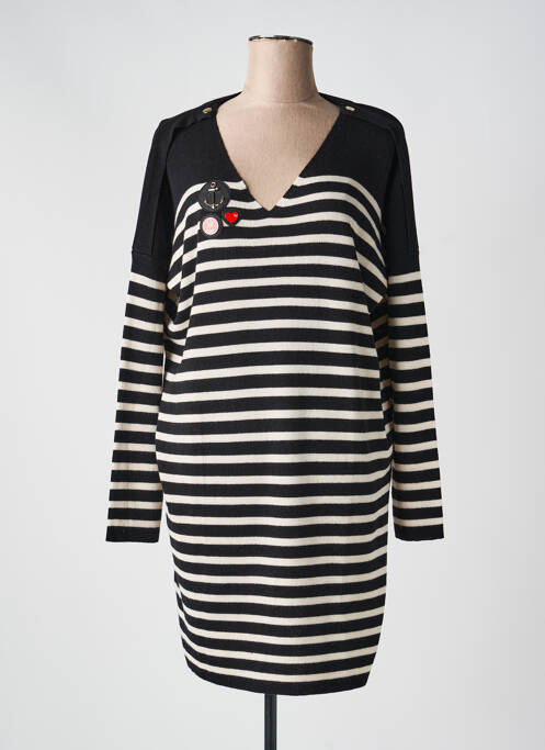 Rochie pulover croială dreaptă mâneci lungi negru ANANKE femme