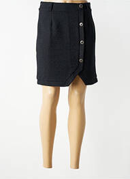 Fustă scurtă țesătură tweed negru EVA KAYAN femme