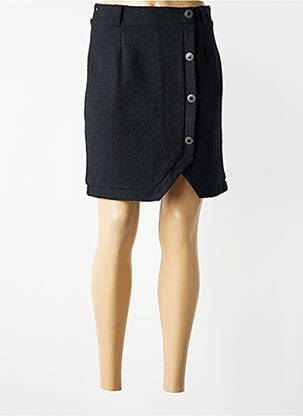 Fustă scurtă țesătură tweed negru EVA KAYAN femme