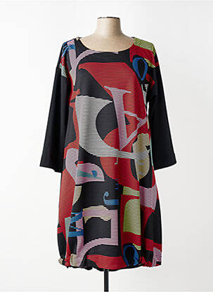 Rochie midi mâneci lungi mâneci lungi negru FRANCK ANNA femeie