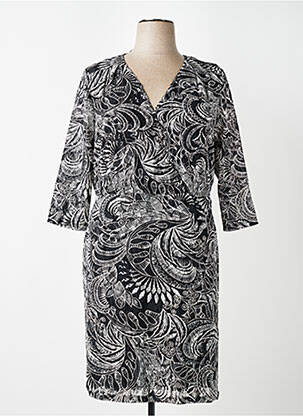 Rochie midi mâneci 3/4 mâneci 3/4 negru GREGORY PAT femeie