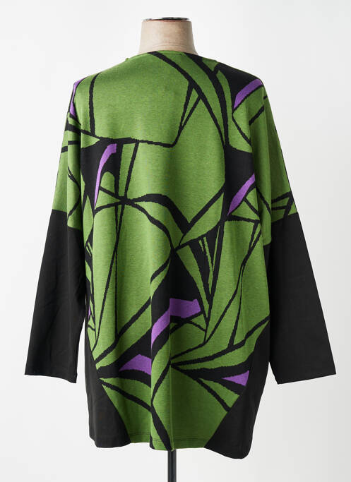 Pulover tunică elasticitate mâneci lungi verde EVER SASSY femme
