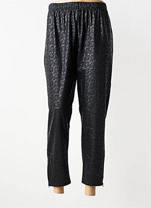 Pantalon slim talie elastică mărime normală negru POMME ROUGE femeie