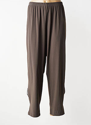 Pantalon 7/8 elasticitate mărime normală maro FRANCK ANNA femme