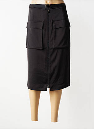 Fustă midi talie cu cleme negru CATNOIR femeie