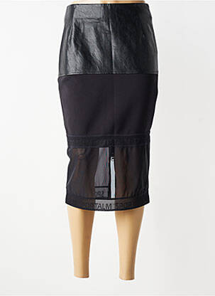 Fustă midi talie cu cleme negru SPORTALM femeie