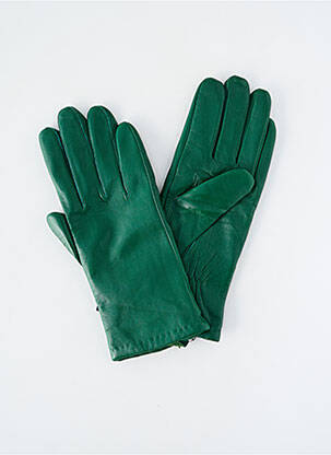 Mănuși efect material satinat verde ZILCH femeie