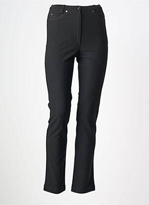 Pantalon slim talie înaltă talie înaltă negru GUY DUBOUIS femeie