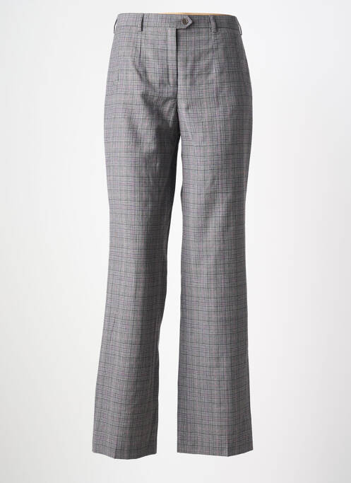 Pantalon drept talie cu cleme talie înaltă gri LUCIA femme