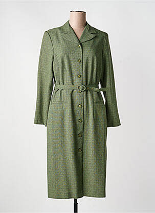 Rochie midi mâneci lungi mâneci lungi verde GUY DUBOUIS femeie