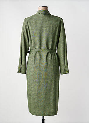 Rochie midi mâneci lungi mâneci lungi verde GUY DUBOUIS femeie
