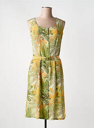Rochie midi imprimeu floral fără mâneci verde GUY DUBOUIS femme