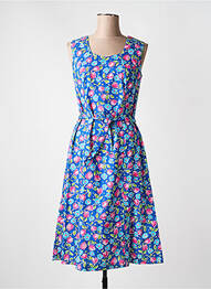 Rochie midi imprimeu floral fără mâneci albastru GUY DUBOUIS femeie
