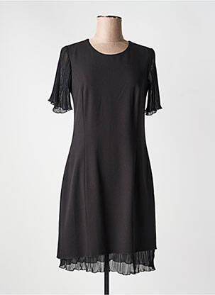 Rochie midi țesătură crep mâneci scurte negru GUY DUBOUIS femeie