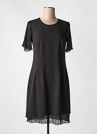 Rochie midi țesătură crep mâneci scurte negru GUY DUBOUIS femme
