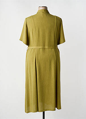 Rochie midi croială fluidă mâneci scurte verde GUY DUBOUIS femeie