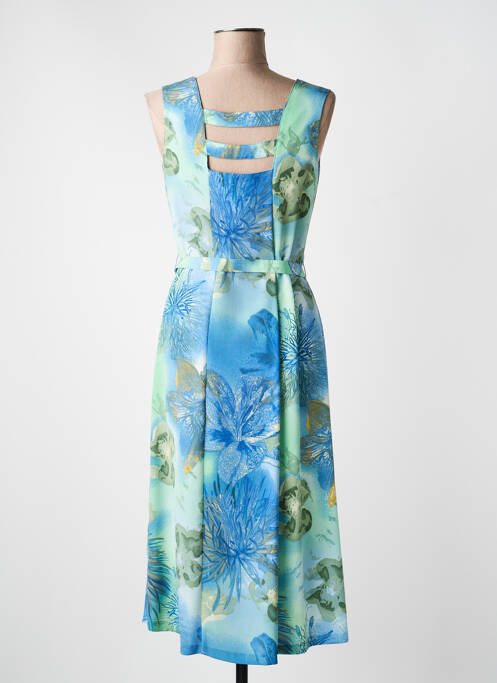Rochie midi imprimeu floral fără mâneci albastru LISA CHESNAY femme