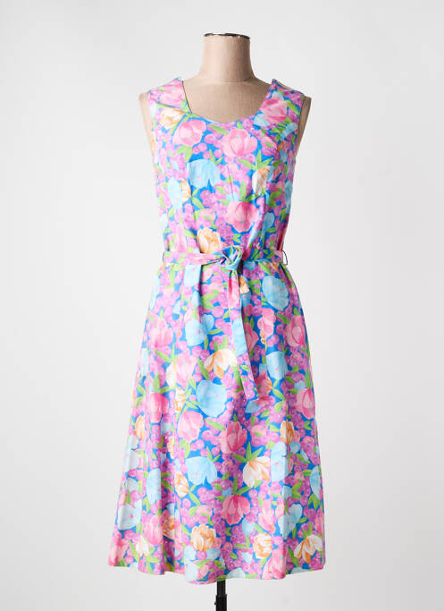 Rochie midi imprimeu floral fără mâneci albastru GUY DUBOUIS femme