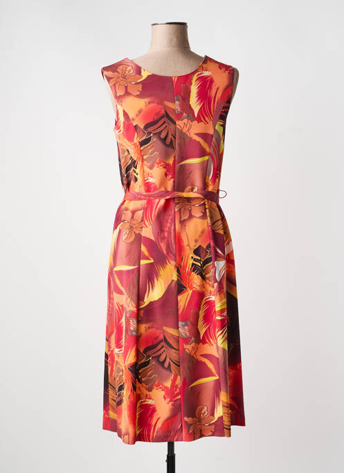 Rochie midi imprimeu floral fără mâneci portocaliu LISA CHESNAY femme