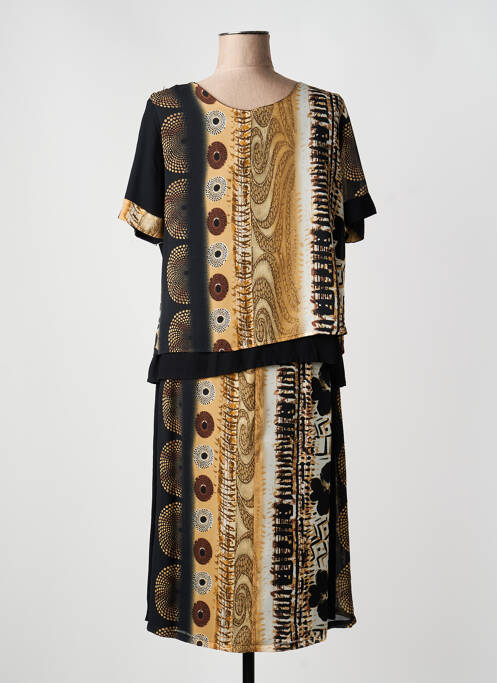 Set fustă închidere cu fermoar sub clapetă cu cârlig negru C.S CREATIONS femme