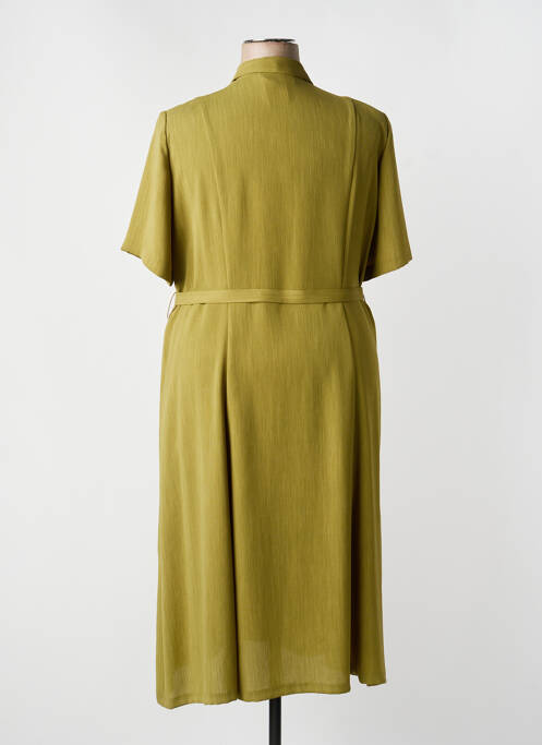 Rochie midi croială fluidă mâneci scurte verde GUY DUBOUIS femme