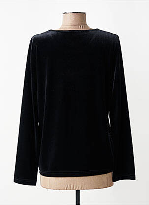 Top elasticitate mâneci lungi negru LUCIA femeie