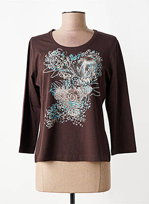 Tricou mâneci 3/4 mâneci 3/4 maro RABE femeie