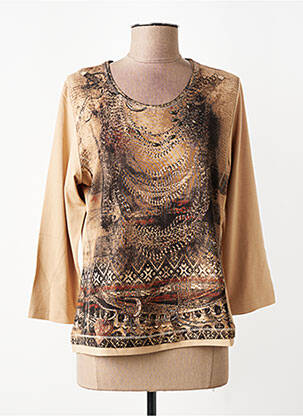 Tricou mâneci 3/4 mâneci 3/4 bej RABE femeie