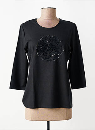 Tricou mâneci 3/4 mâneci 3/4 negru FRANK WALDER femeie