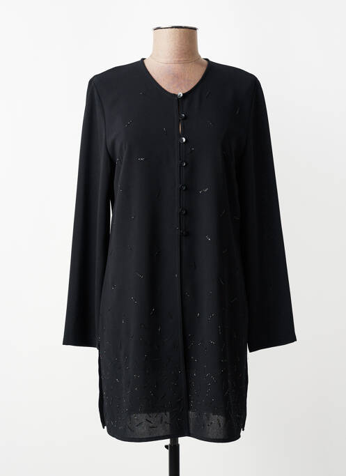 Vestă cu mâneci lungi croială cambrată negru FOSBY femme