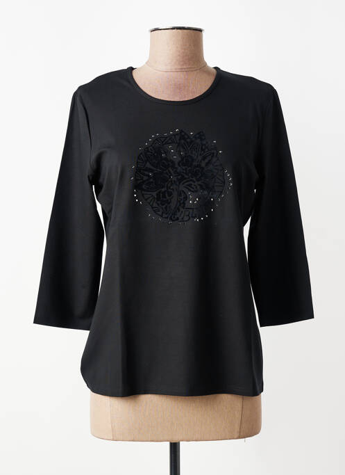 Tricou mâneci 3/4 mâneci 3/4 negru FRANK WALDER femme