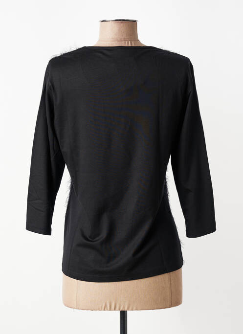Top elasticitate mâneci 3/4 negru FRANK WALDER femme