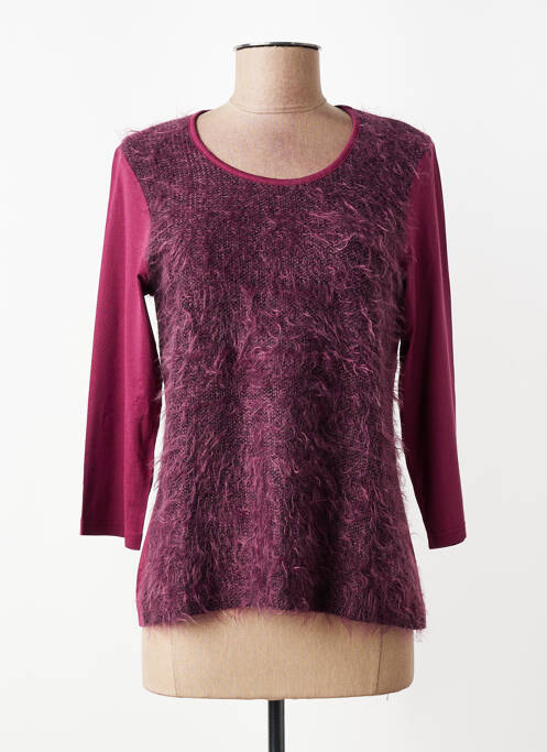 Top elasticitate mâneci 3/4 violet FRANK WALDER femme