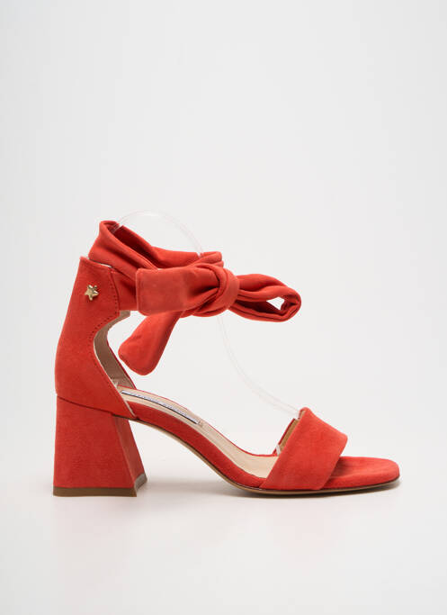 Sandale/pantofi decupați toc pătrat toc de 4 la 6 cm portocaliu FABIENNE CHAPOT femme