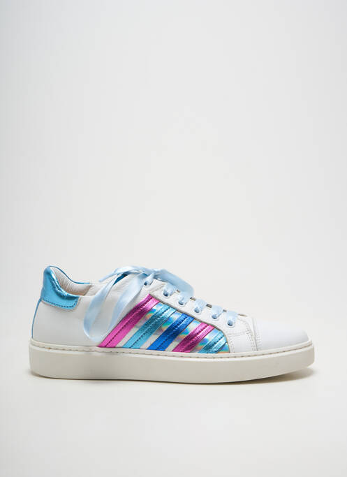 Adidași țesătură satinată vârf rotund alb STONES AND BONES fille