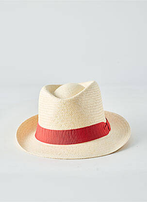 Pălărie formă pălărie de paie roșu PANAMA HAT femeie