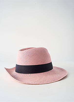 Pălărie formă pălărie de paie roz PANAMA HAT femeie