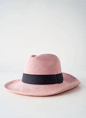 Pălărie formă pălărie de paie roz PANAMA HAT femeie