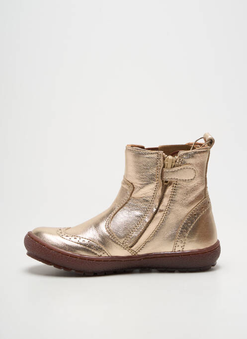 Botine/ghete țesătură satinată vârf rotund auriu BISGAARD fille