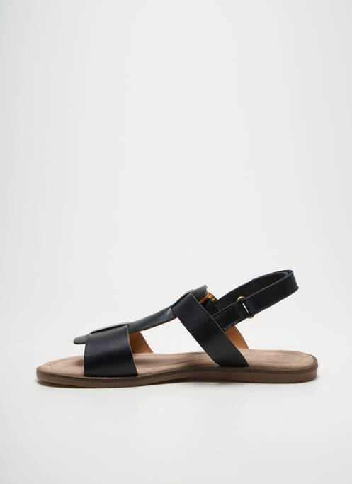 Sandale/pantofi decupați închidere cu buclă(e) toc plat până la 3 cm negru BISGAARD femme