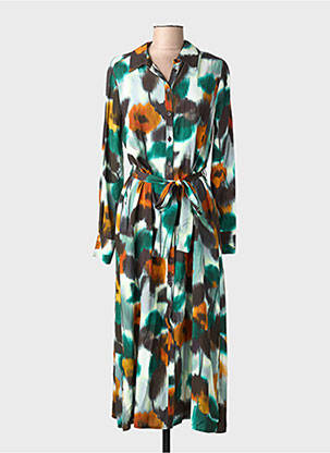 Rochie lungă mâneci lungi mâneci lungi verde STELLA FOREST femeie